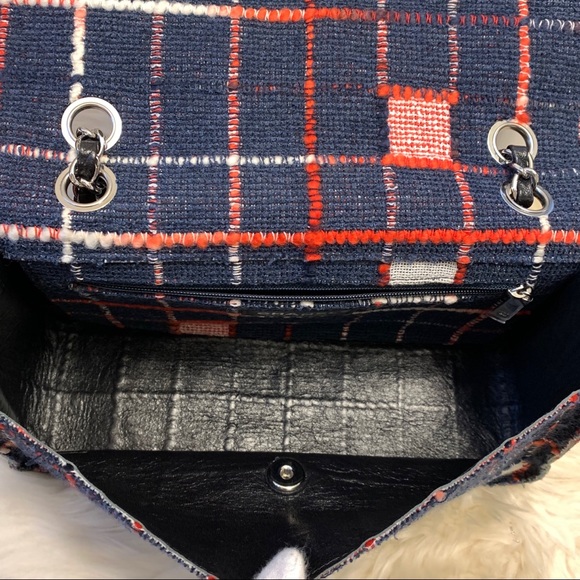 ❌SOLD❌Chanel checked tweed leather classic single flap SHW - Picture 9 of 11